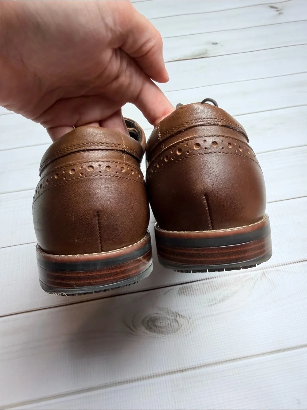 Rockport Brown Leather Brogue Wingtip Oxfords